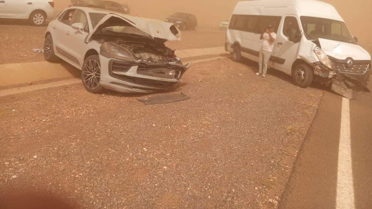 Un accident survenu sur autoroute, dimanche 22 octobre, 2023 à cause des mauvaises conditions climatiques.