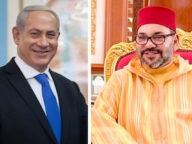 Le Roi Mohammed VI et le Premier ministre Israélien Benyamin Netanyahu.