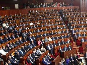 L'hémicycle du Parlement.