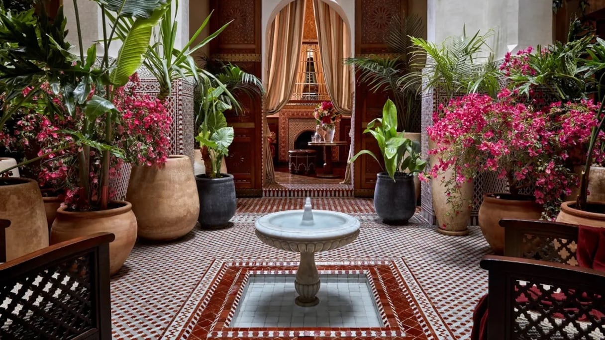 L'intérieur d'un riad du Royal Mansour Marrakech.