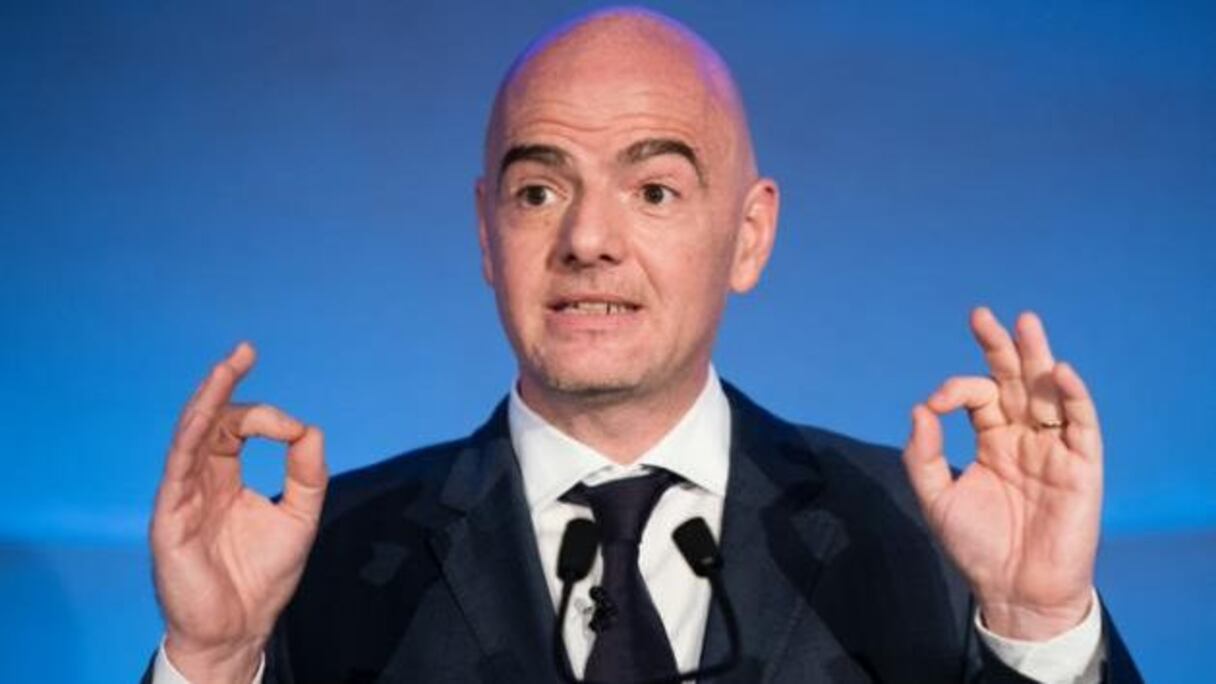 Gianni Infantino, candidat à la présidence de la Fifa, en conférence de presse, le 1er février 2016 à Londres.