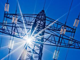 Une ligne à haute tension.