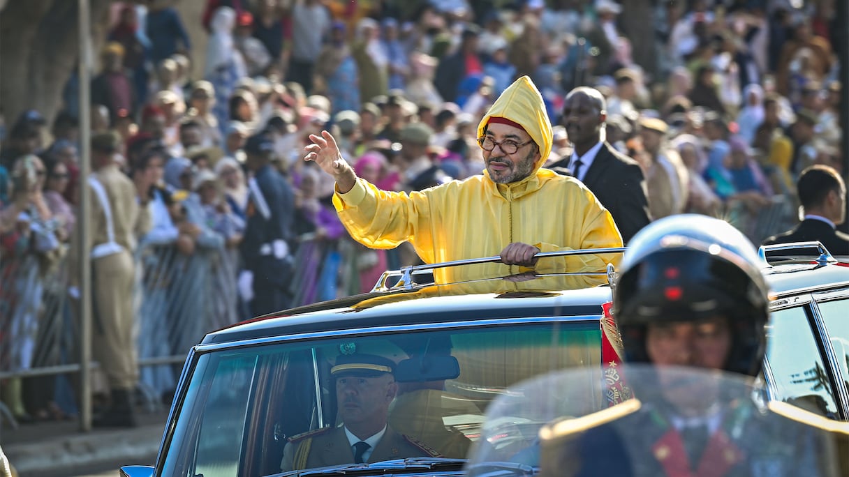 Le roi Mohammed VI, vendredi 10 octobre 2025 à Rabat.