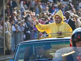 Le roi Mohammed VI, vendredi 10 octobre 2025 à Rabat.