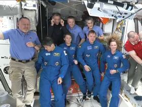 Les membres de l'équipage 10 du vaisseau spatial SpaceX Dragon le 16 mars 2025.