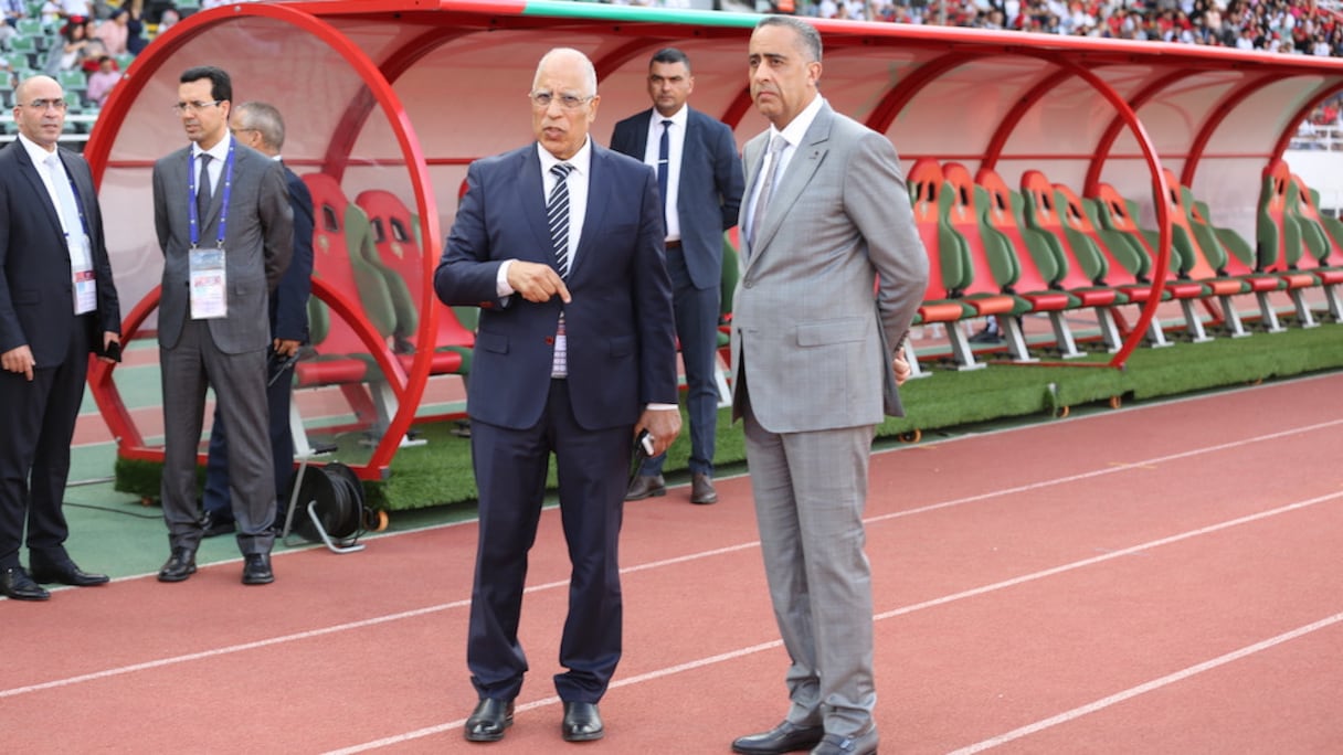 Abdellatif Hammouchi, directeur général du pôle DGSN-DGST, au Complexe Moulay Abdellah de Rabat, pour superviser les dispositifs de sécurité avant le match opposant le Maroc au Cap-Vert, le 12 juin 2023.
