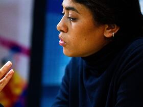 L'eurodéputée d'origine palestinienne Rima Hassan.