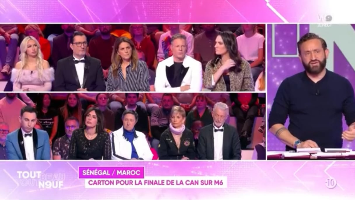 Le 19 janvier, sur le plateau de l'émission "Tout beau tout neuf", diffusée sur W9 et M6, Cyril Hanouna et ses chroniqueurs ont salué l'organisation de la CAN par le Maroc.