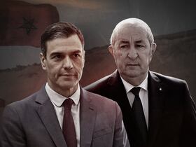 Le chef du gouvernement espagnol, Pedro Sanchez, et le président algérien, Abdelmadjid Tebboune.