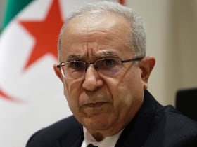 Le ministre algérien des Affaires étrangères, Ramtane Lamamra, lors d'une conférence de presse à Alger, le 24 août 2021.