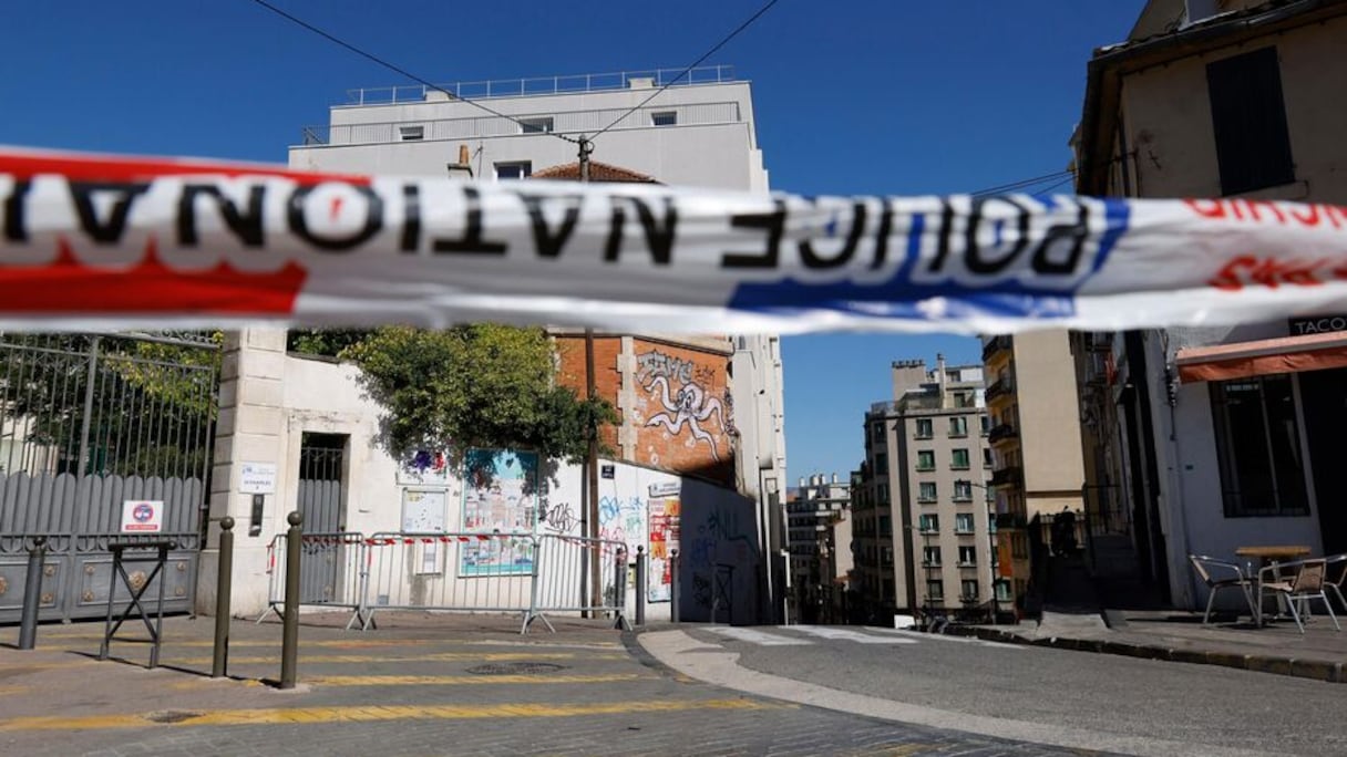 Une scène de crime attribué à la DZ Mafia à Marseille en octobre 2024.