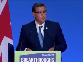 Aziz Akhannouch à l'ouverture des travaux de la COP26, à Glasgow, en Ecosse, le 2 novembre 2021.