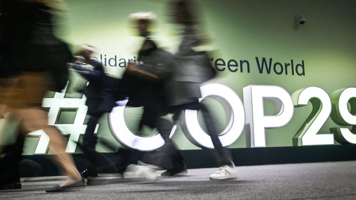 Lors des travaux de la COP29.