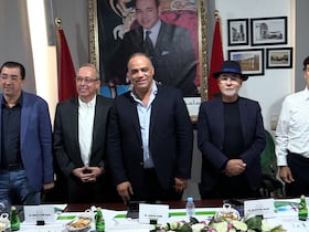 Conférence de presse des membres de la Fédération nationale des promoteurs immobiliers (FNPI), le 21 novembre 2022, à Casablanca.