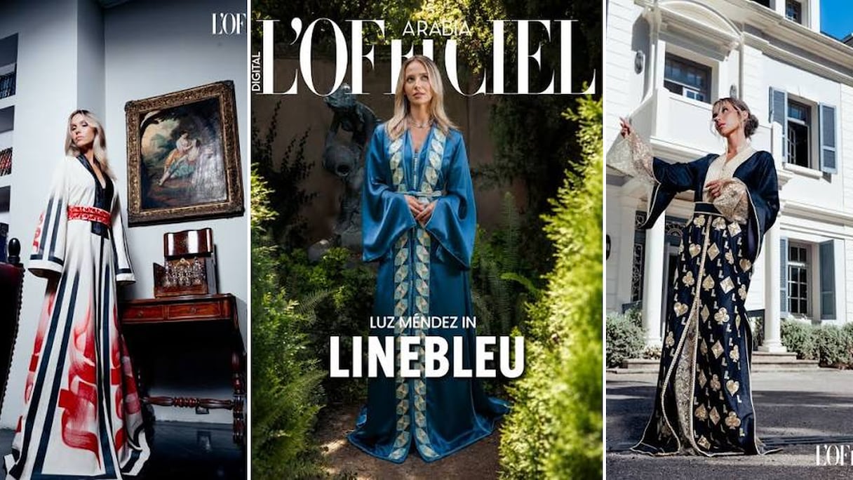 Luz Mendez pose en caftans marocains pour le magazine L'Officiel Arabia.