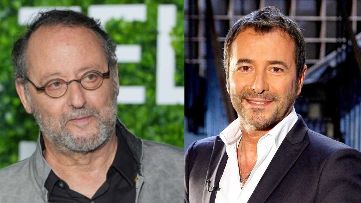 L'acteur Jean Reno (à gauche) et l'animateur Bernard Montiel. (Montage).