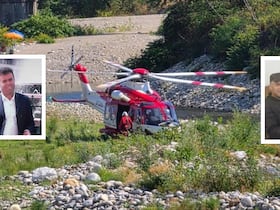 Les sauveteurs intervenant sur les rives de la rivière Sesia en Italie, dimanche 5 juillet 2026.