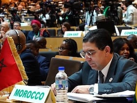 Nasser Bourita, ministre des Affaires étrangères, lors de la 48ème session ordinaire du Conseil exécutif de l’Union africaine, qui se tient en prélude au 39ème Sommet ordinaire des Chefs d’État, prévu les 14 et 15 février à Addis-Abeba.
