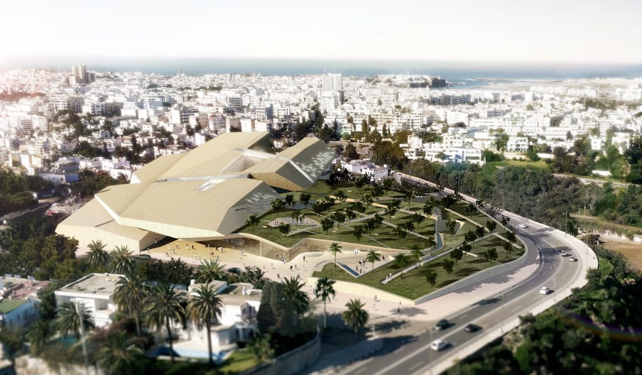 La maquette du Musée national d'archéologie et des sciences de la Terre à Rabat. (Groupe3Architectes).