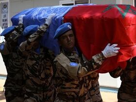 Hommage à un Casque bleu décédé en Centrafrique. Photo d'archive.