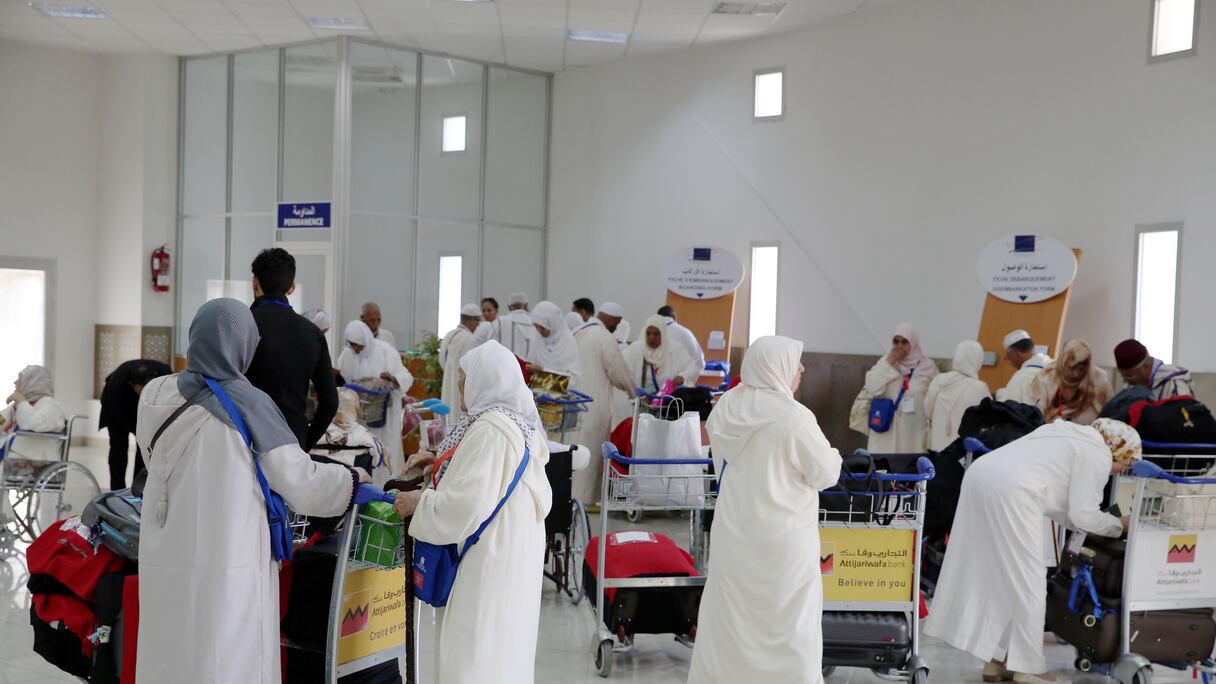 صورة تعبيرية . حجاج مغاربة قبل رحلة الإقلاع للديار المقدسة