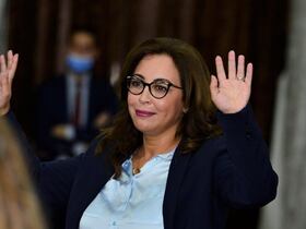 Asmaa Rhlalou, du RNI, lors de son élection à la présidence du Conseil de la ville de Rabat, le 24 septembre 2021.