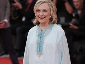 Hillary Clinton, ancienne première dame des Etats-Unis, lors de l'inauguration de la Mostra de Venise, le 31 août 2022.