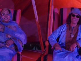 Mohamed Jbara et Yamdah Salam, lors du tournage du clip de «Ifrikia Nabghik».