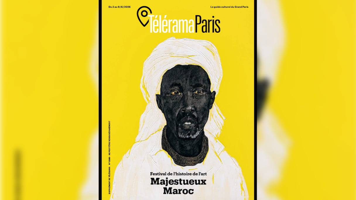 La Une de Télérama, édition du 3 au 9 juin 2026, consacrée à une oeuvre de M'barek Bouhchichi.
