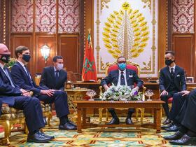 Le roi Mohammed VI a reçu Jared Kushner, Meir Ben-Shabbat et Avrahm Berkowitz au Palais royal de Rabat, le 22 décembre 2020.