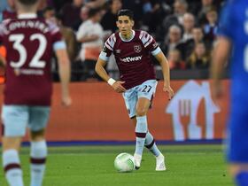 Nayef Aguerd sous le maillot de West Ham, jeudi 27 octobre 2022.