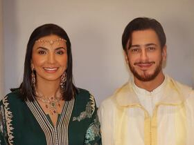 Lors de la fête de mariage de Saâd Lamjarred et de Ghita El Alaki, le 20 septembre 2022 à Paris.