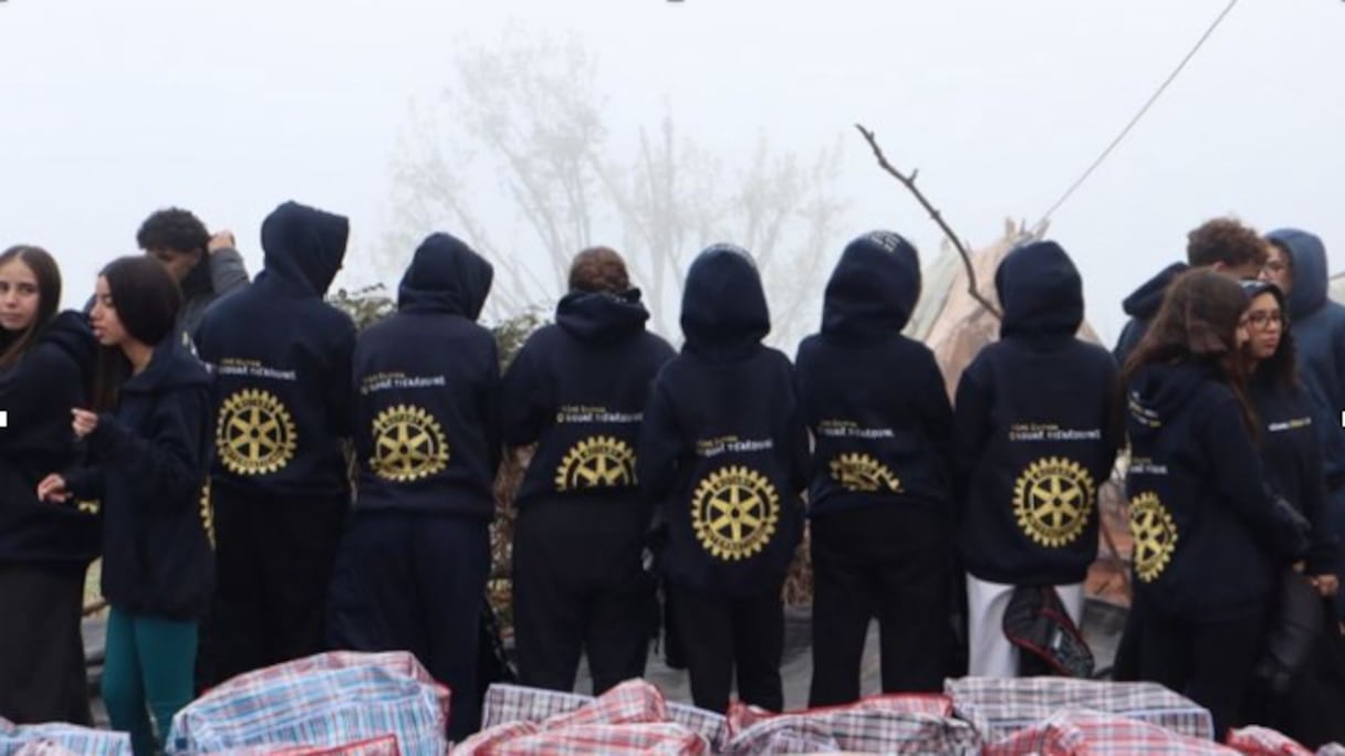 Lors d'une action solidaire de l’Interact Club Lyautey Casa.