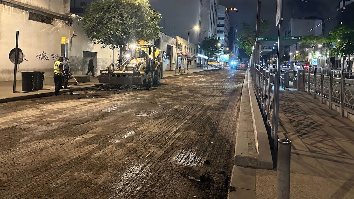 تهيئة شارع عبد المومن بالبيضاء