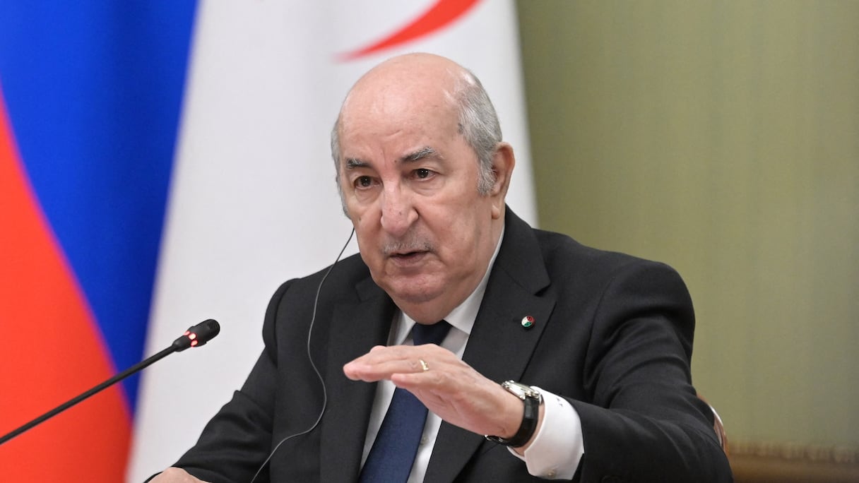 Le président algérien Abdelmadjid Tebboune lors de sa vite de trois jours à Moscou en juin 2023.