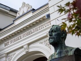 L'Institut Nobel norvégien est photographié à Oslo, en Norvège, le 25 septembre 2024.
