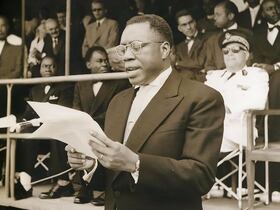 André Marie Mbida, premier président du Cameroun.