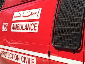 Ambulances de la Protection civile.