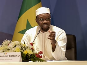 Ousmane Sonko, Premier ministre en conférence de presse à Dakar le 26 septembre 2024