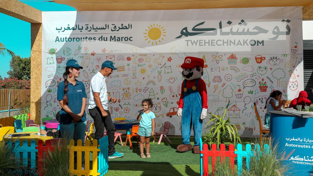 Des animations opérées par ADM sur une aire de repos.