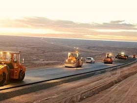 La voie express Tiznit-Dakhla, en travaux.