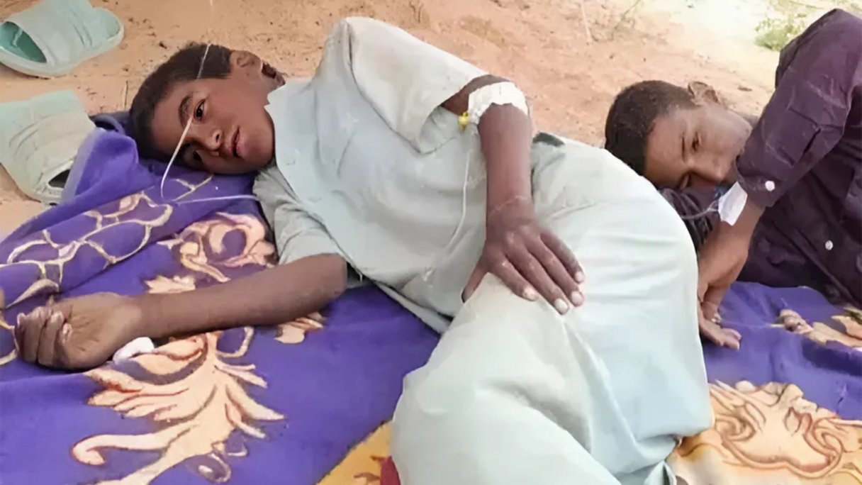 Des victimes de l'épidémie de malaria en Algérie.