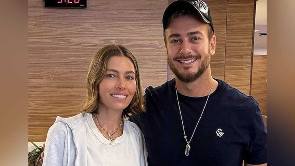 L'actrice américaine Jessica Biel et le chanteur marocain Saad Lamjarred.
