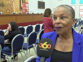 L’ancienne Garde des Sceaux Christiane Taubira à Fès, au festival Littératures itinérantes, le 1er octobre 2022.