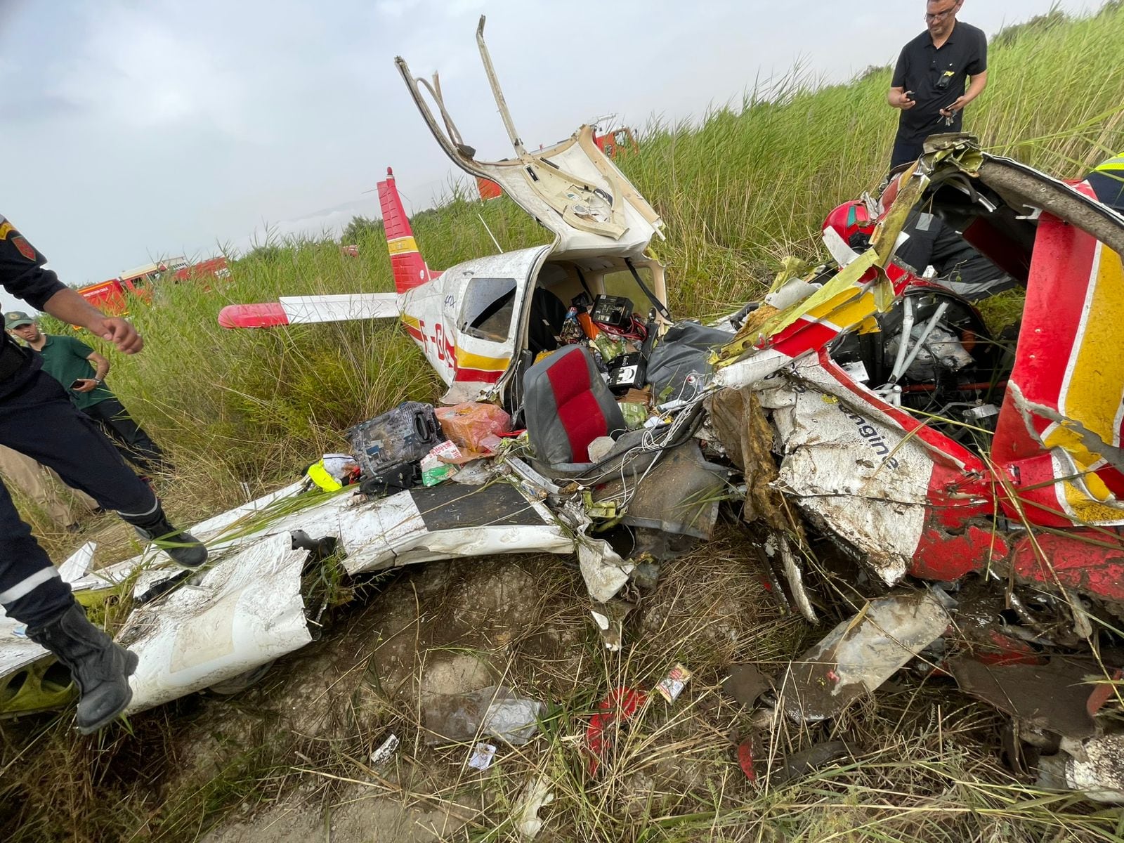 Débris de l avion léger crashé à Al Hoceïma