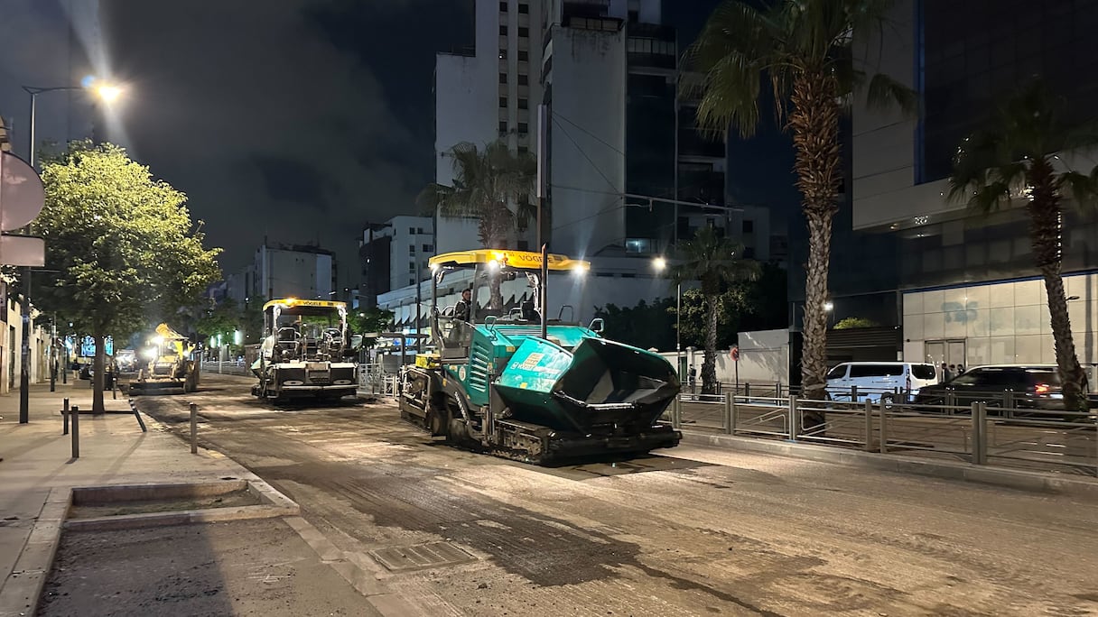 تهيئة شارع عبد المومن بالبيضاء