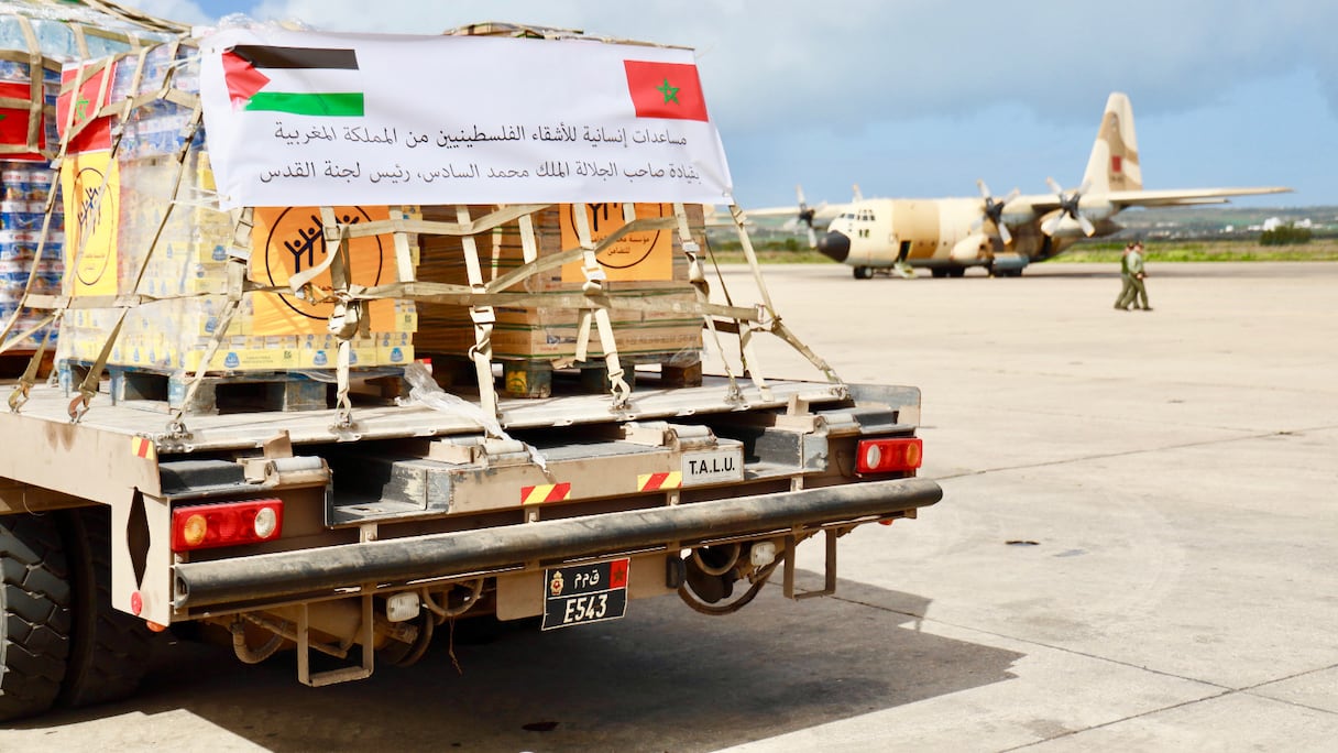 Une partie de l'aide marocaine acheminée à la population de Gaza.
