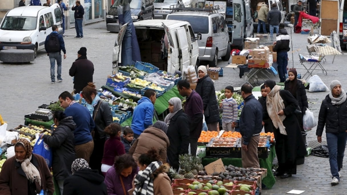 Au marche de la commune bruxelloise de Molenbeek.