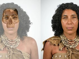 Le visage d'une femme marocaine, âgée de 6400 ans, reconstitué par Ancestral Whispers.
