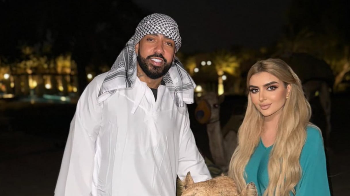 French Montana et la princesse dubaïote Sheikha Mahra Al Maktoum, fille de l'émir de Dubaï.